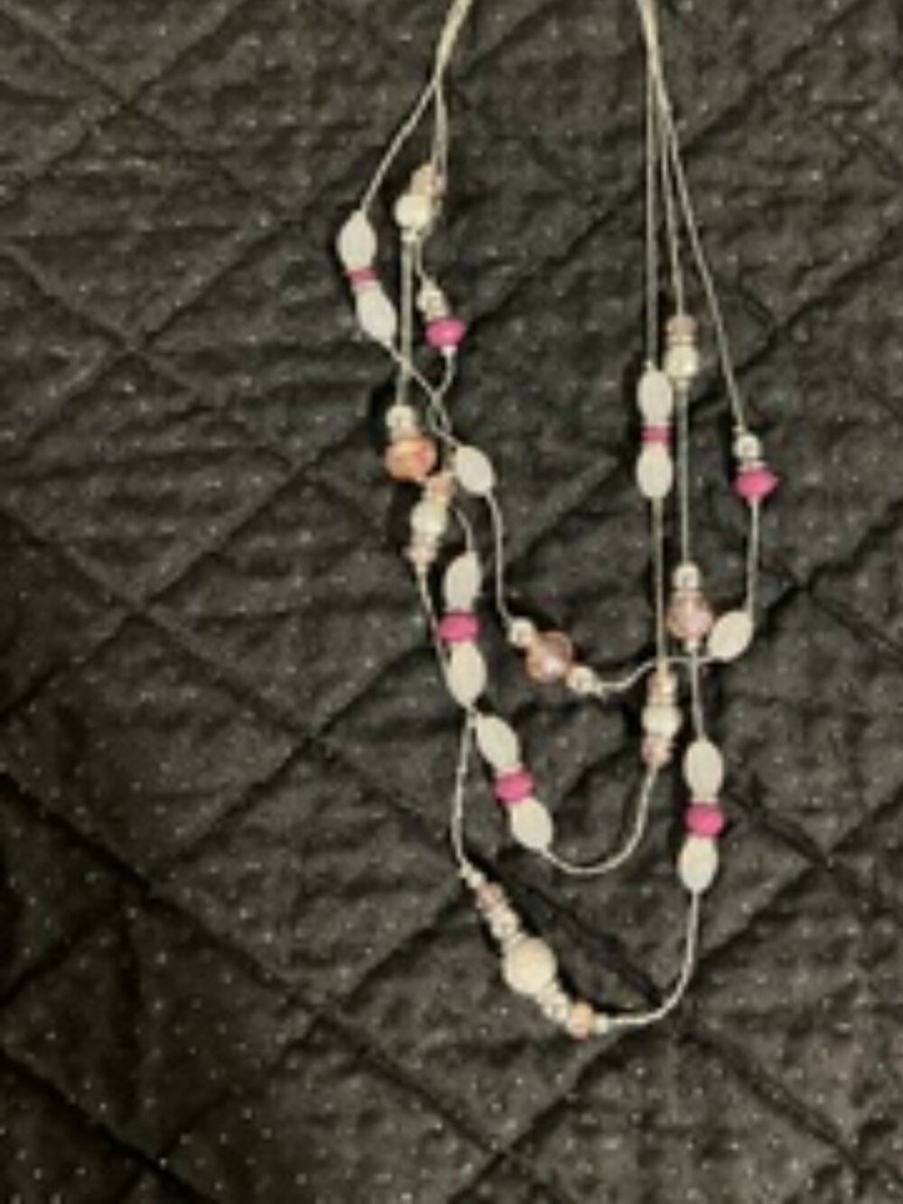 multi-strand beaded necklace